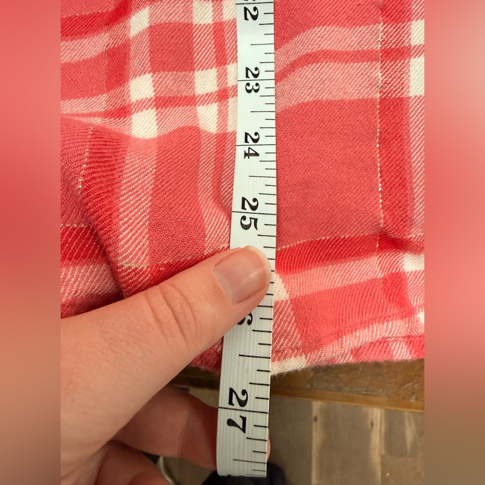 Tommy Bahama Red Plaid Button Front Shirt Long Sleeve Casual Women’s Top Coastal - Picture 8 of 8